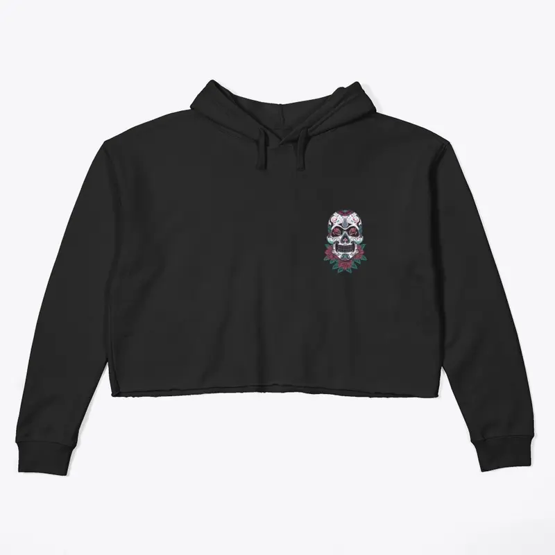 Sugar Skull Women's Crop Hoodie